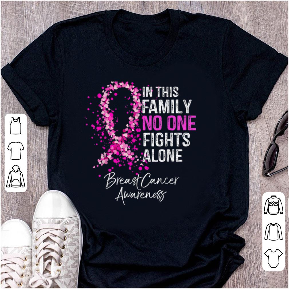 Pretty In This No One Fights Alone Breast Cancer Awareness shirt