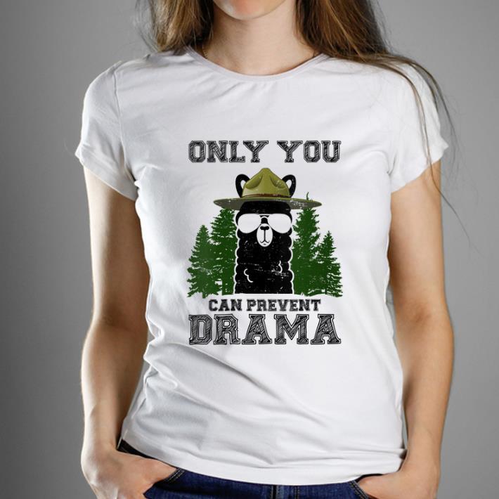 Pretty Llama Camping Only You Can Prevent Drama shirt