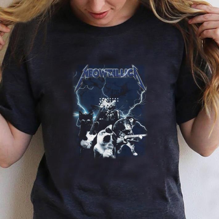Pretty Meowtallic Rock Band shirt