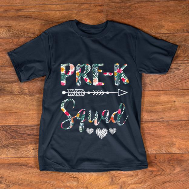 Pretty Pre-K Squad Back To School Floral shirt