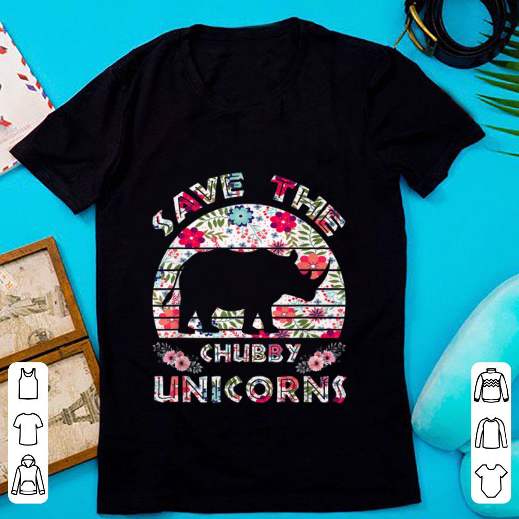 Pretty Save The Chubby Unicorns Floral shirt