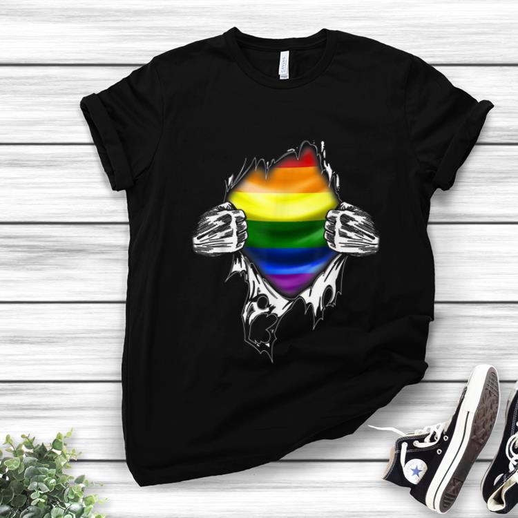 Pretty Superhero Ripped LGBT Gay Pride shirt