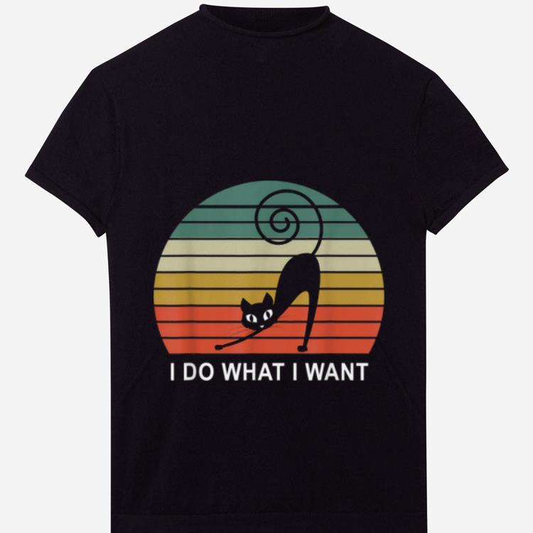 Top Do What I Want Black Cat Red Cup Funny Graphic shirt