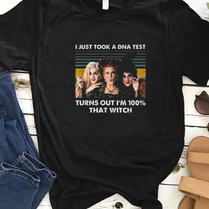 Top Hocus Pocus I Just Took A DNA Test Turns Out I'm 100% That Witch Vintage shirt