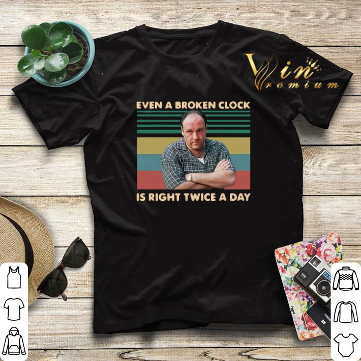 Vintage Tony Soprano even a broken clock is right twice a day shirt