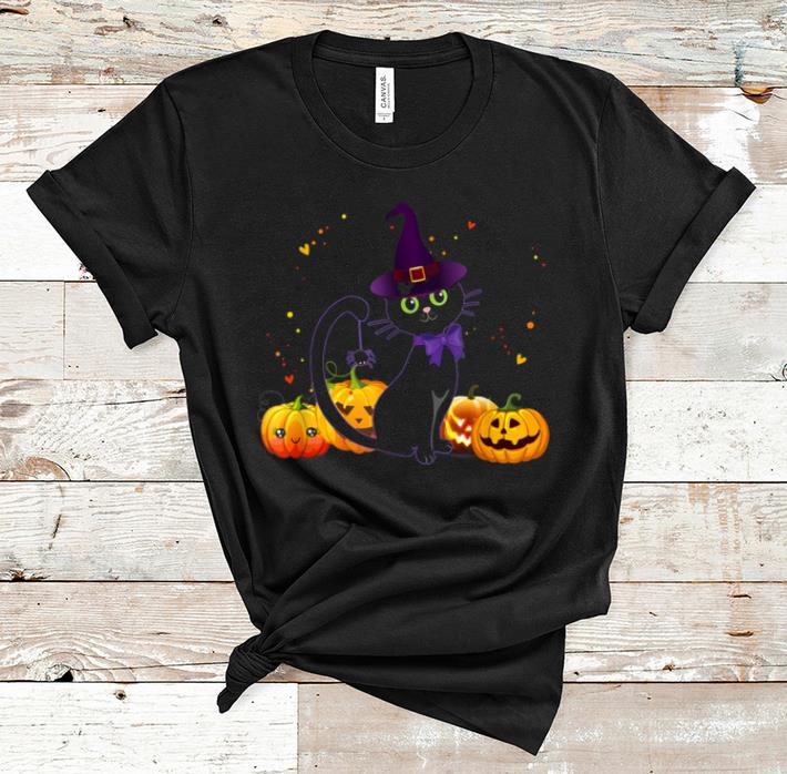 Original Happy Halloween Spooky Pumpkins Halloween Cat shirt