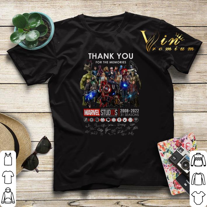 Signatures Thank you for the memories Marvel Studios 2008-2022 shirt