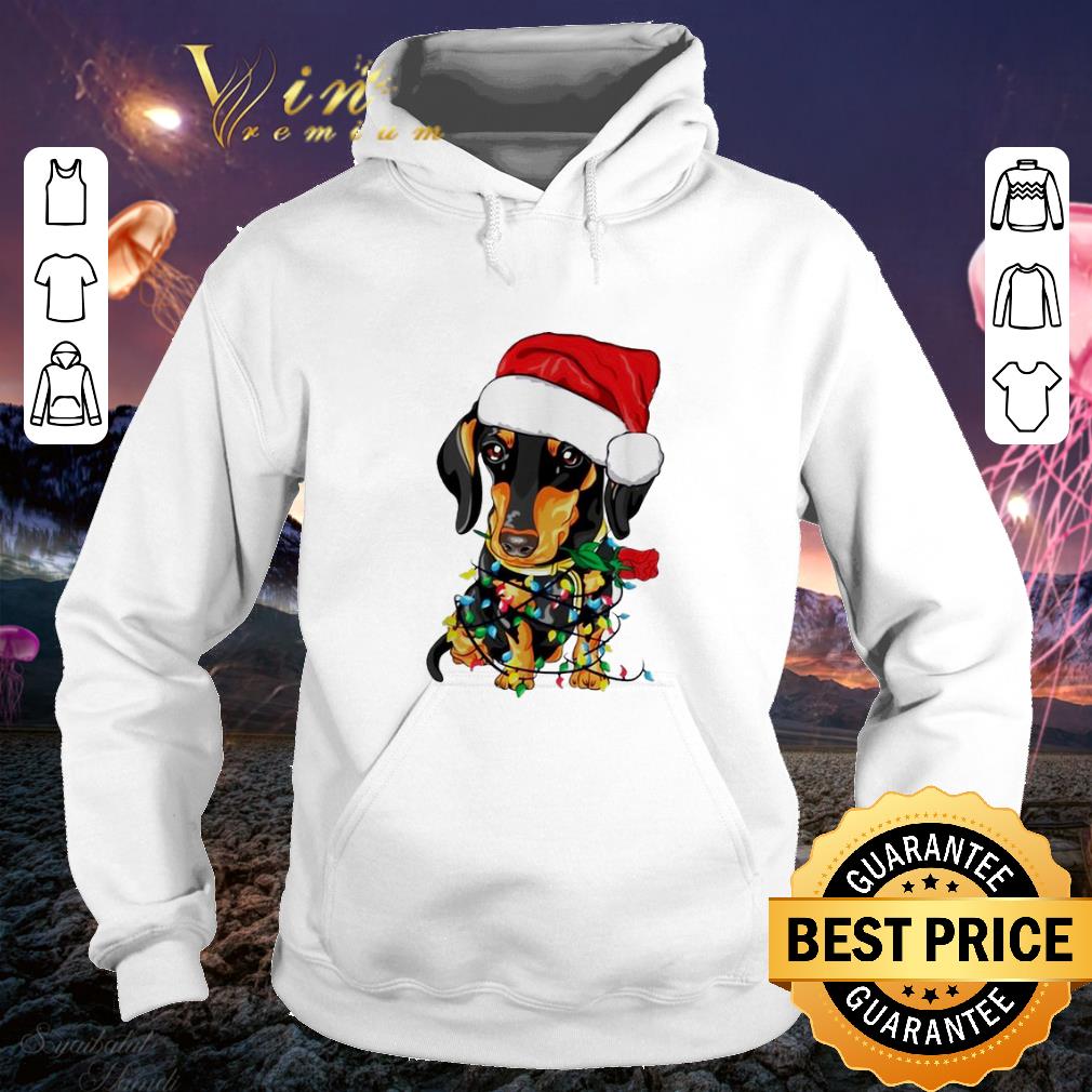 Dachshund Satan rose Christmas light shirt 1 Dachshund Satan rose Christmas light shirt