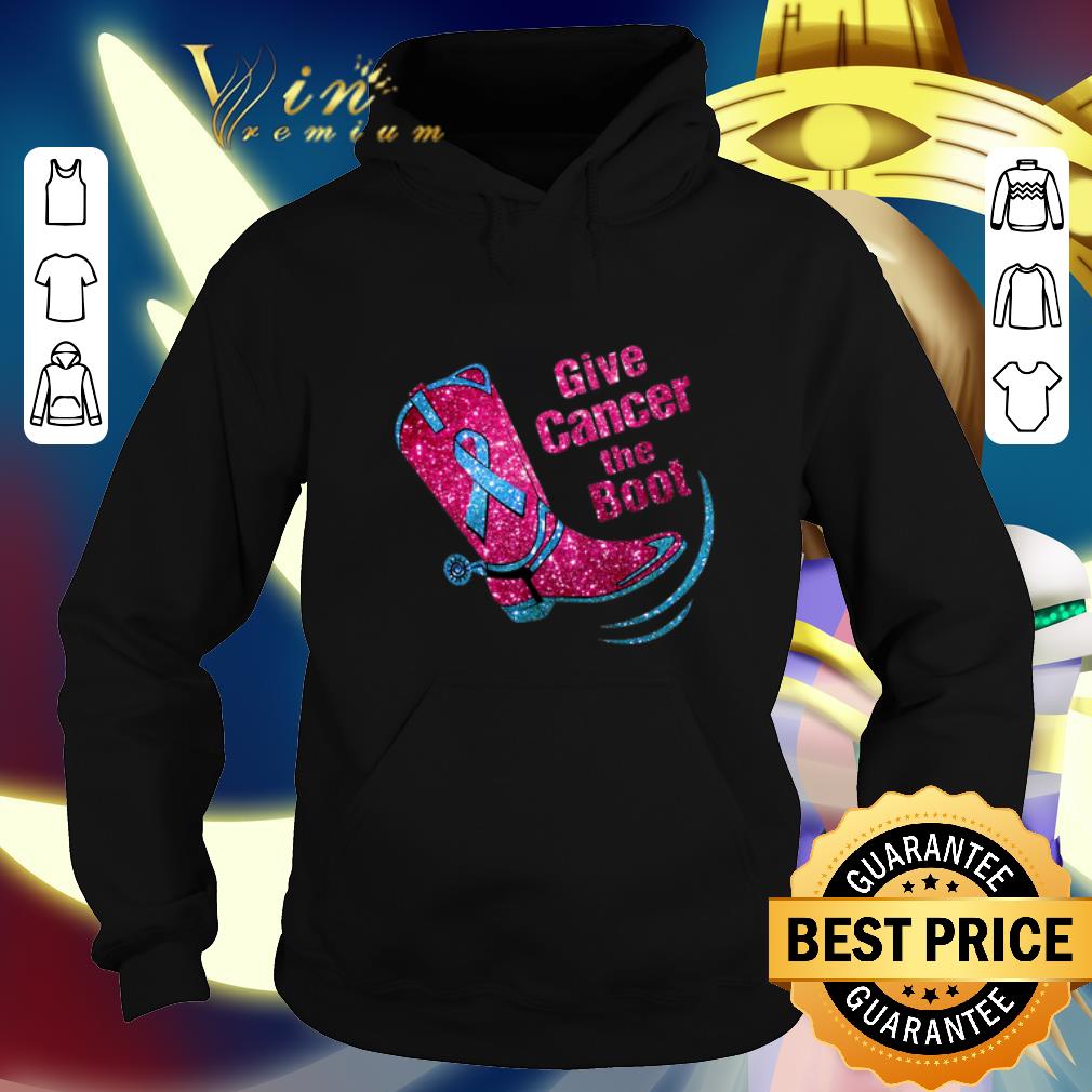 Nice Give cancer the boot Breast Cancer Awareness shirt