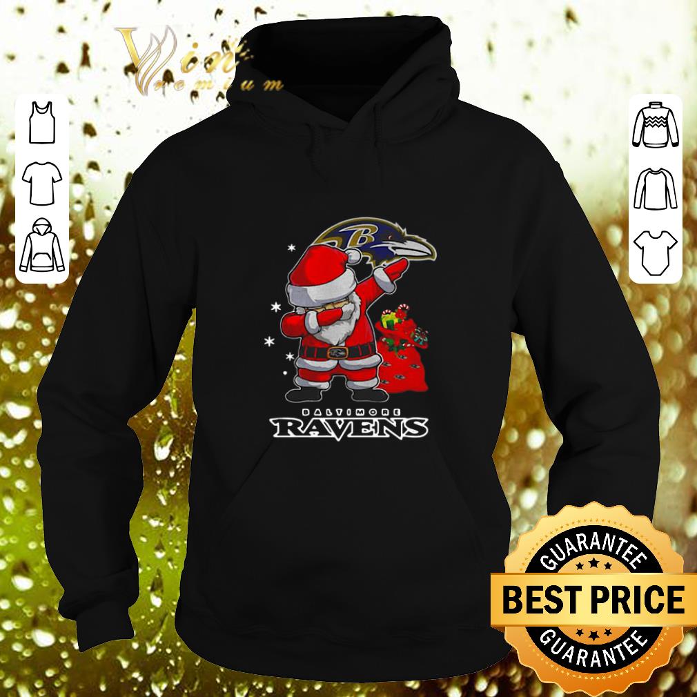 Cheap Baltimore Ravens Dabbing santa Christmas shirt 1 Cheap Baltimore Ravens Dabbing santa Christmas shirt