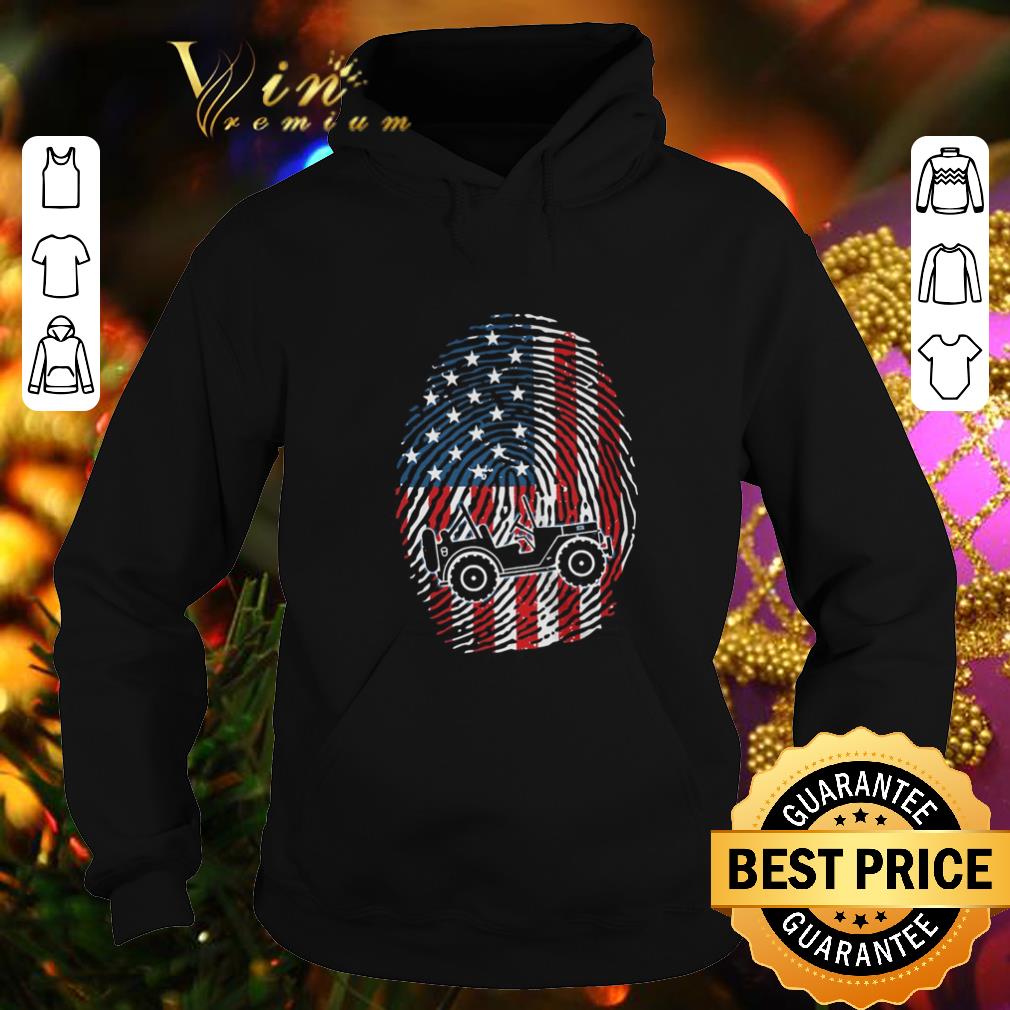 Cheap Fingerprint American flag Jeep shirt