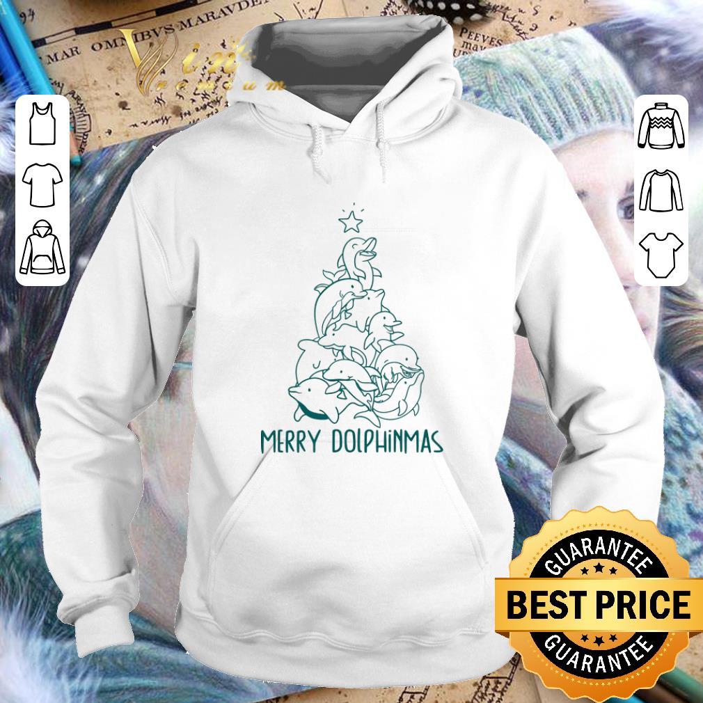 Cheap Merry Dolphinmas Christmas tree shirt