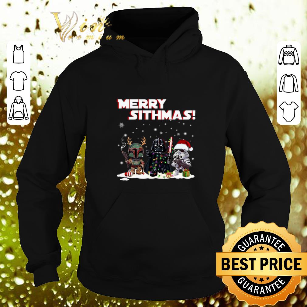 Cheap Merry Sithmas Boba Fett Darth Vader Stormtrooper shirt