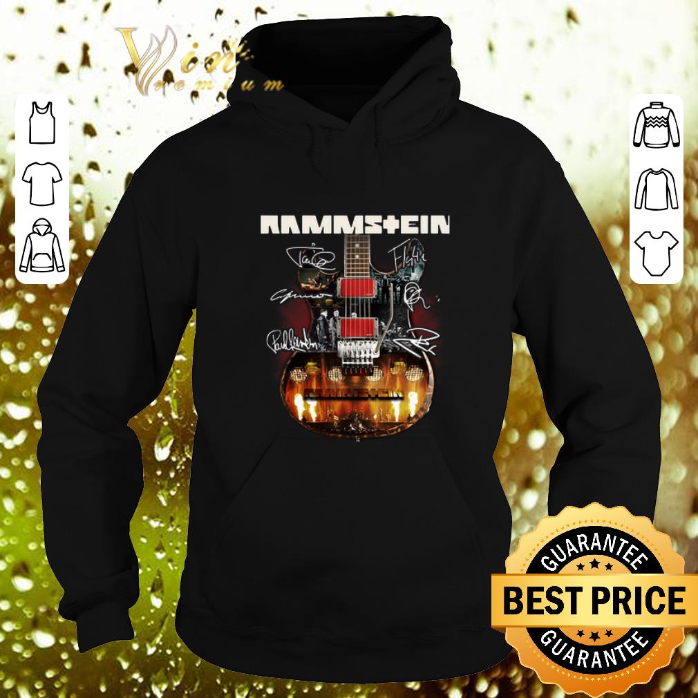 Cheap Rammstein signatures guitarist shirt