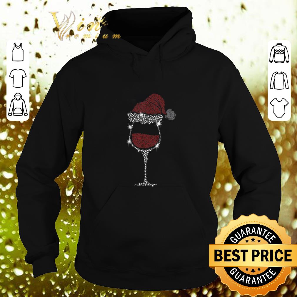Cheap Wine Glass Santa Christmas Diamond shirt 1 Cheap Wine Glass Santa Christmas Diamond shirt