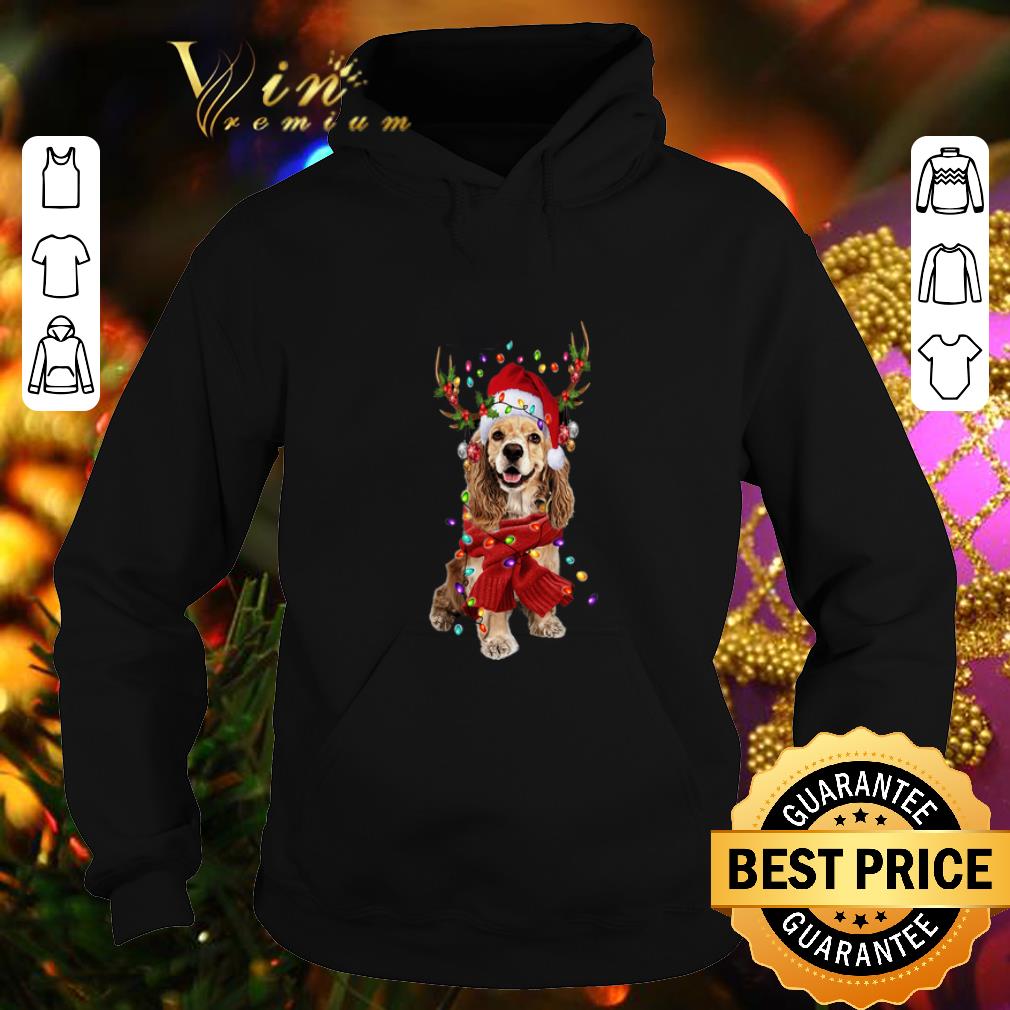 Funny Cocker Spaniel Reindeer Christmas shirt