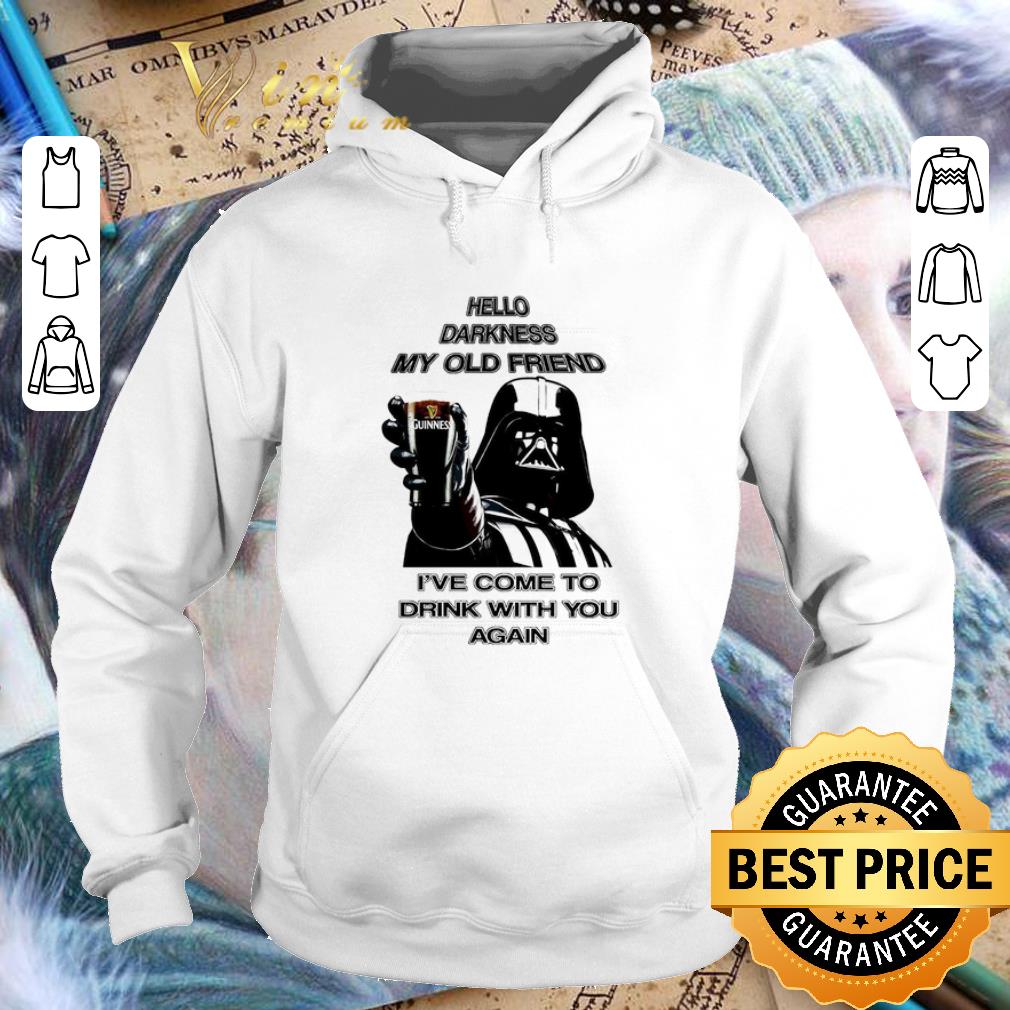 Funny Darth Vader hello darknes my old friend drink Guinness Beer shirt 1 Funny Darth Vader hello darknes my old friend drink Guinness Beer shirt