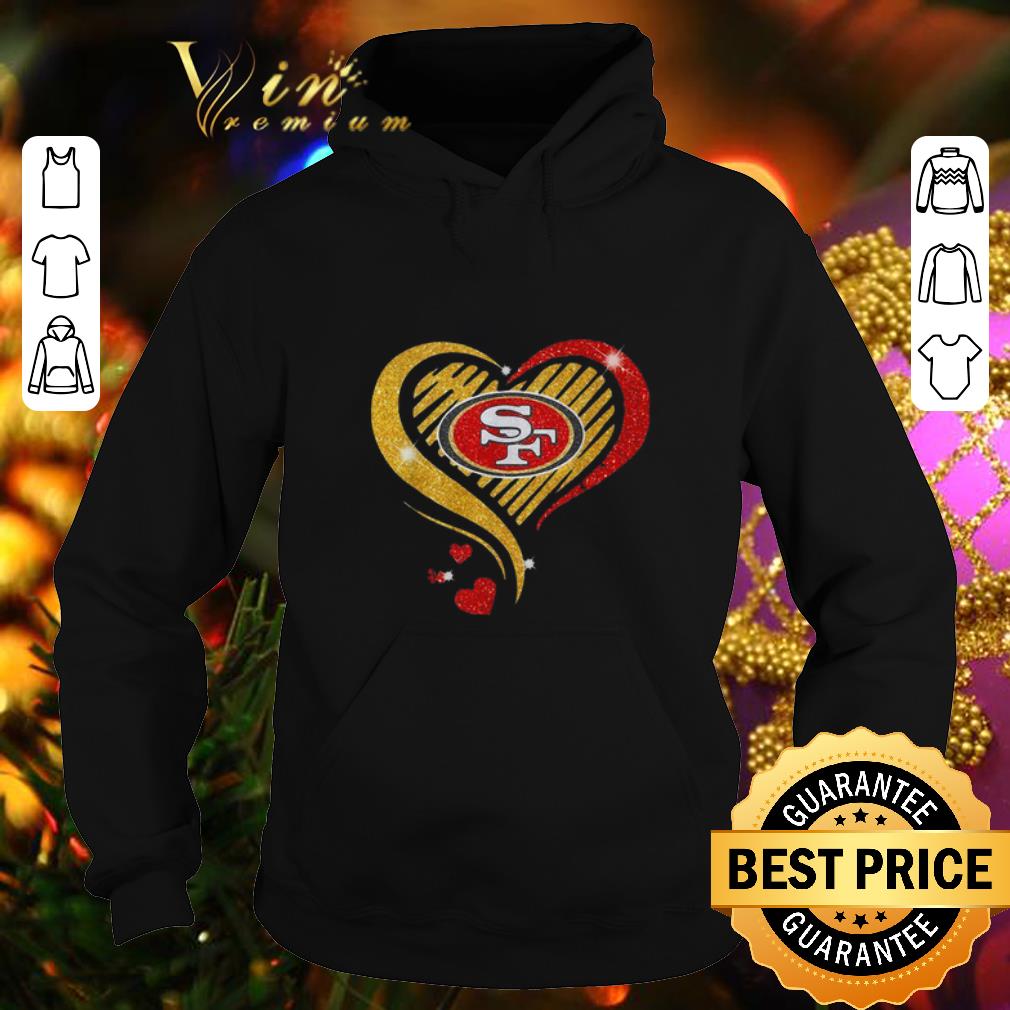 Funny Glitter love San Francisco 49er heart shirt 1 Funny Glitter love San Francisco 49er heart shirt