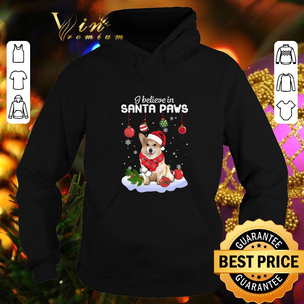 Premium Corgi I believe in Santa Paws Christmas shirt
