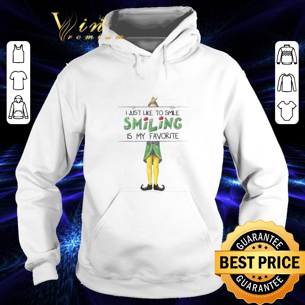 Premium Elf i just like to smile smiling is my favorite Christmas shirt