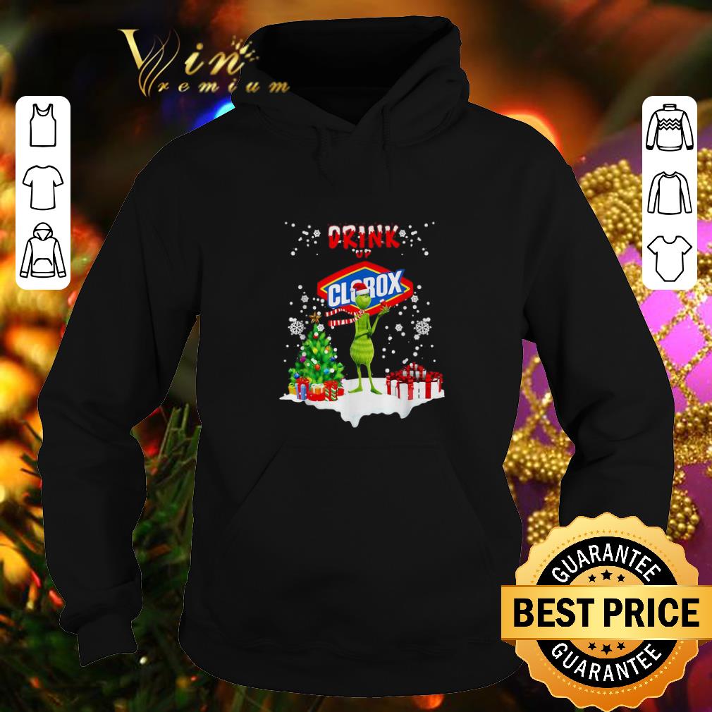 Premium Grinch drink up Clorox Christmas shirt 1 Premium Grinch drink up Clorox Christmas shirt