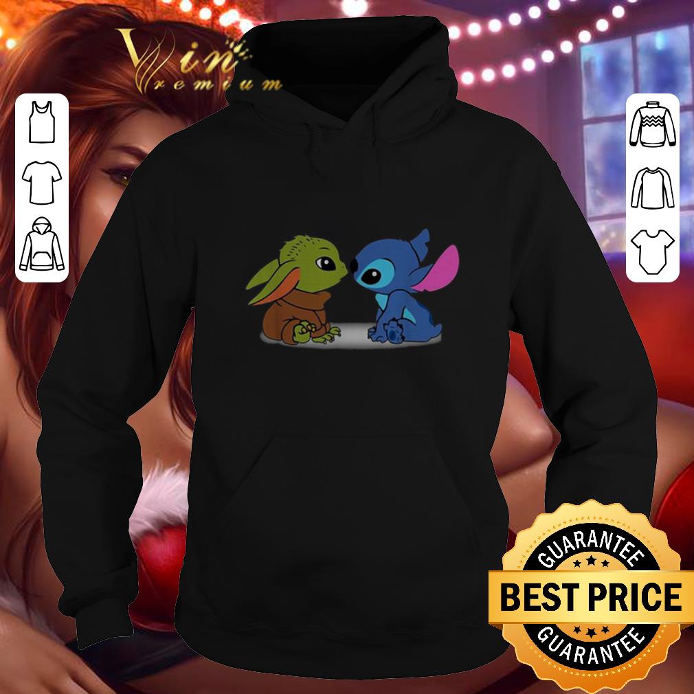 Cheap Baby Yoda and baby Stitch shirt