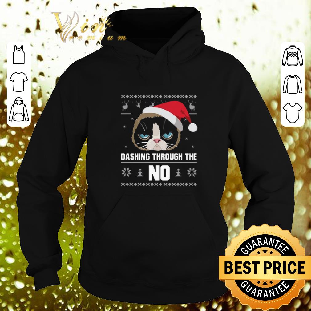Cheap Santa Cat Dashing Through The No Ugly Christmas sweater
