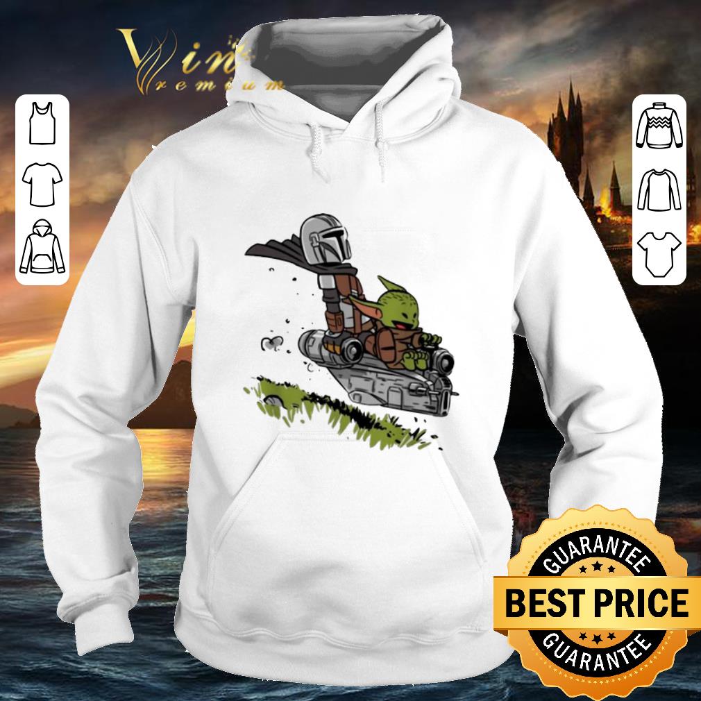 Cheap The Mandalorian Vault Mando and Child Baby Yoda shirt