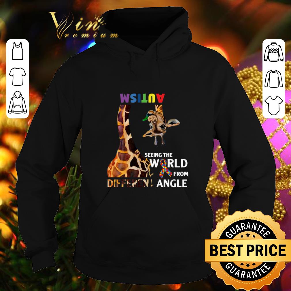 Premium Giraffe Autism seeing the world from different angle shirt