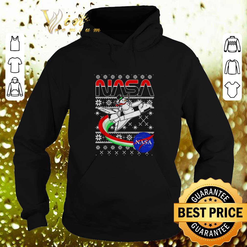 Premium Snowman NASA Rocket Ugly Christmas sweater 1 Premium Snowman NASA Rocket Ugly Christmas sweater