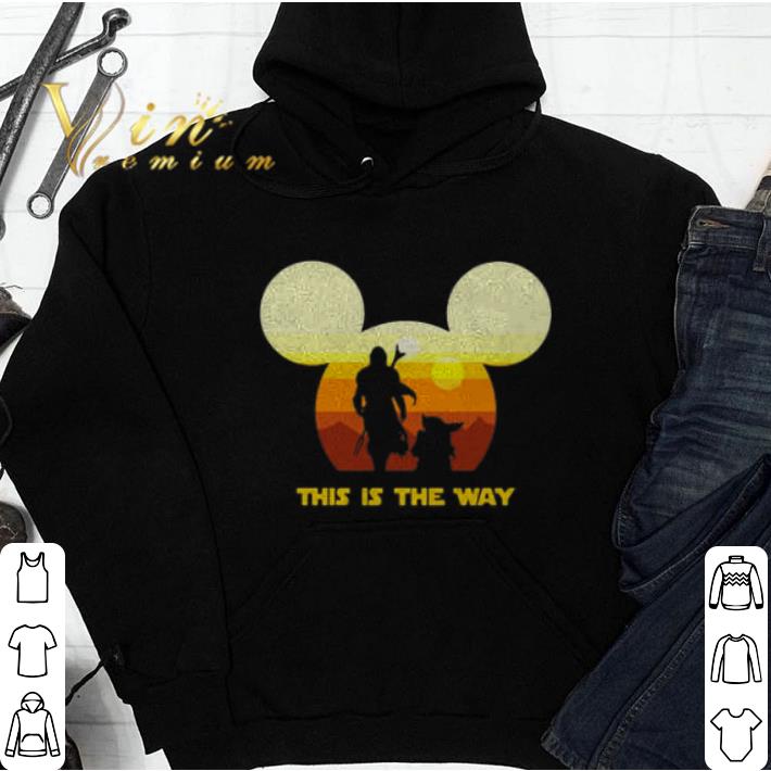 Pretty Mickey head The Mandalorian this is the way sunset shirt 1 Pretty Mickey head The Mandalorian this is the way sunset shirt