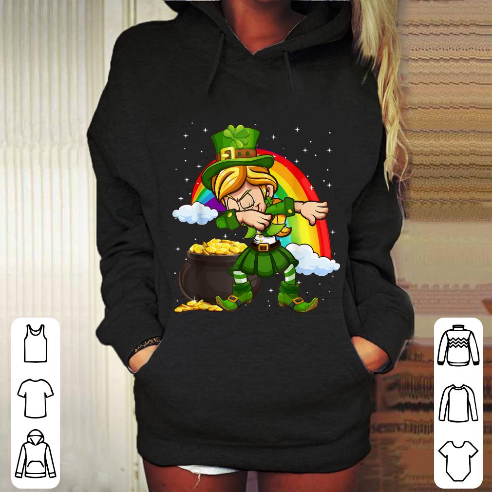 Funny Dabbing Leprechaun St. Patrick's Day Rainbow shirt