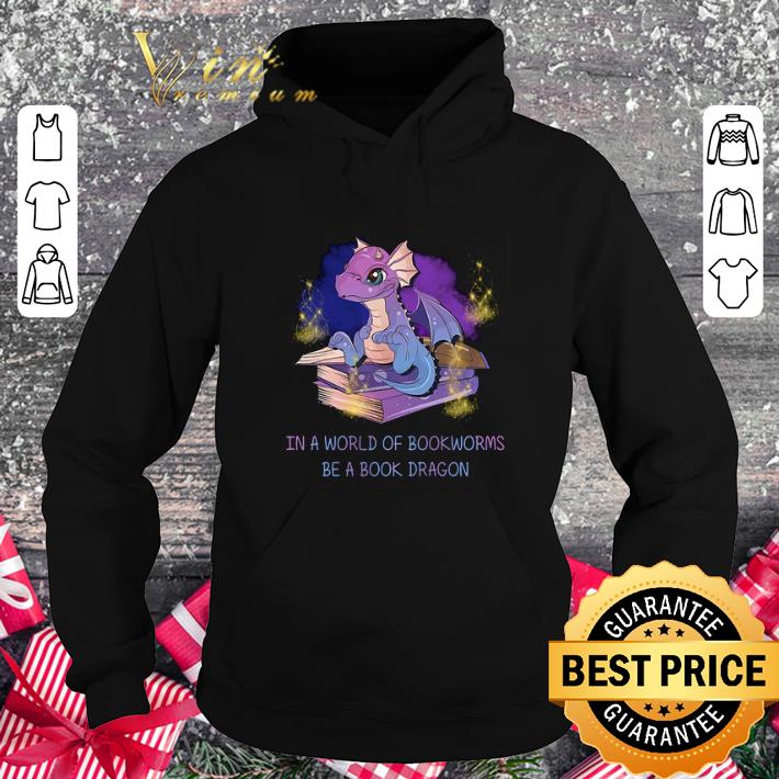 Funny In a world of bookworms be a book dragon purple shirt