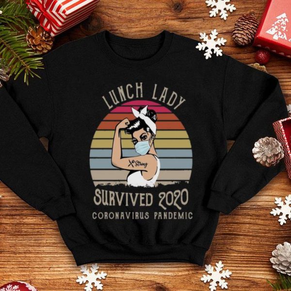 Vintage Lunch Lady Survived 2020 Coronavirus Pandemic Covid-19