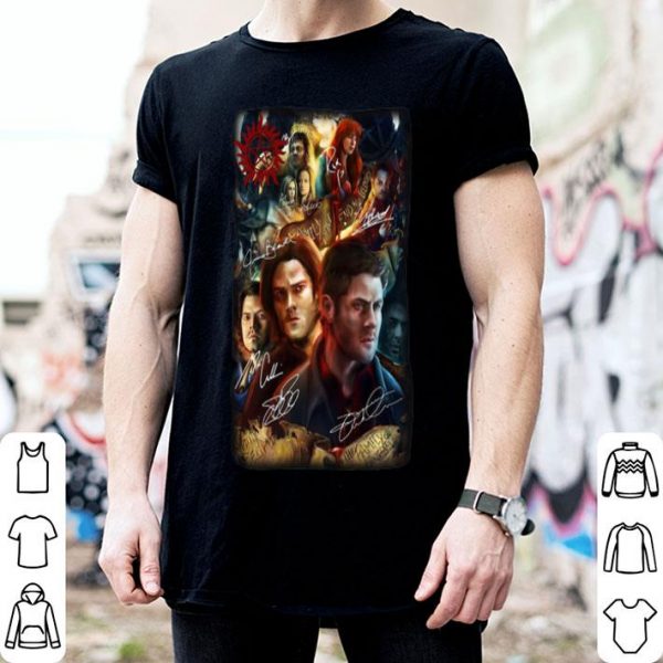 Supernatural Superheroes Poster Signatures shirt