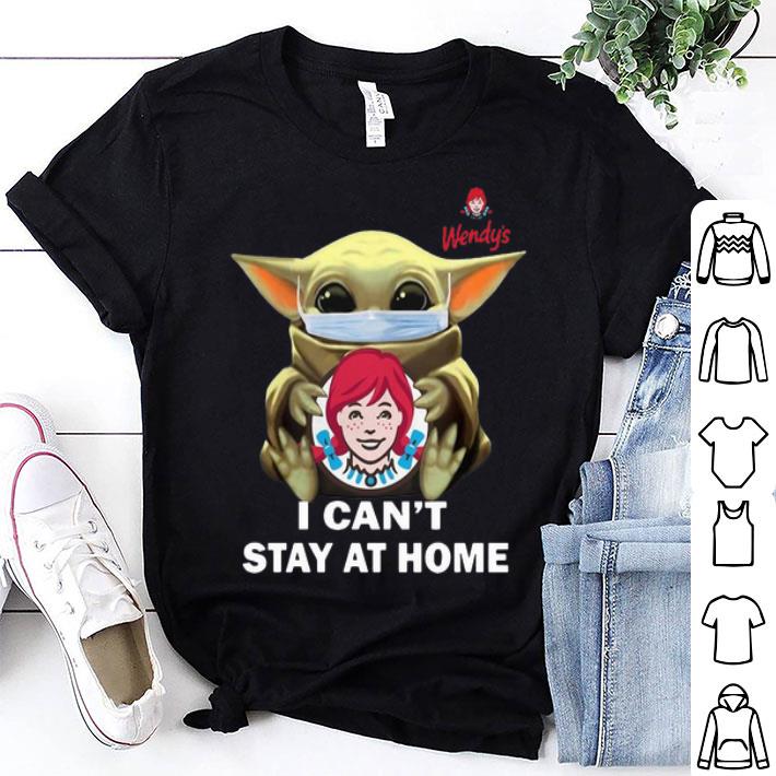 Star Wars Baby Yoda Mask Hug Wendy's I Can't Stay At Home shirt