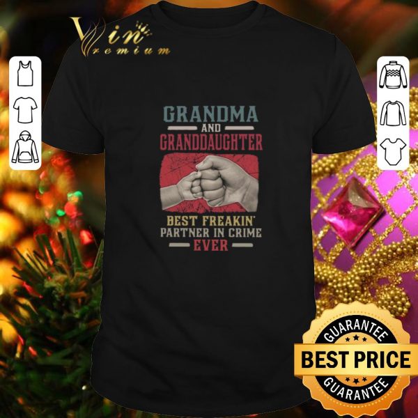 Premium Grandma And Granddaughter Best Freakin Partner In Crime Vintage shirt