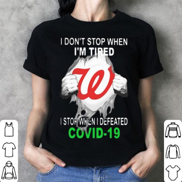 Washington Nationals Blood Inside I Stop When I Defeated Covid-19 shirt