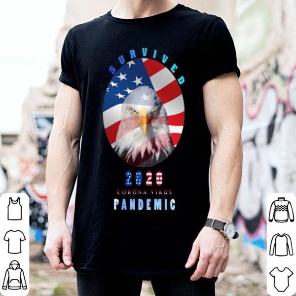 Eagle Survived 2020 Corona Virus Pandemic American Flag