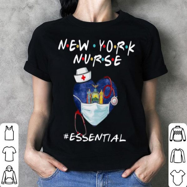 New York Nurse Heart Stethoscope New York Flag #Essential shirt