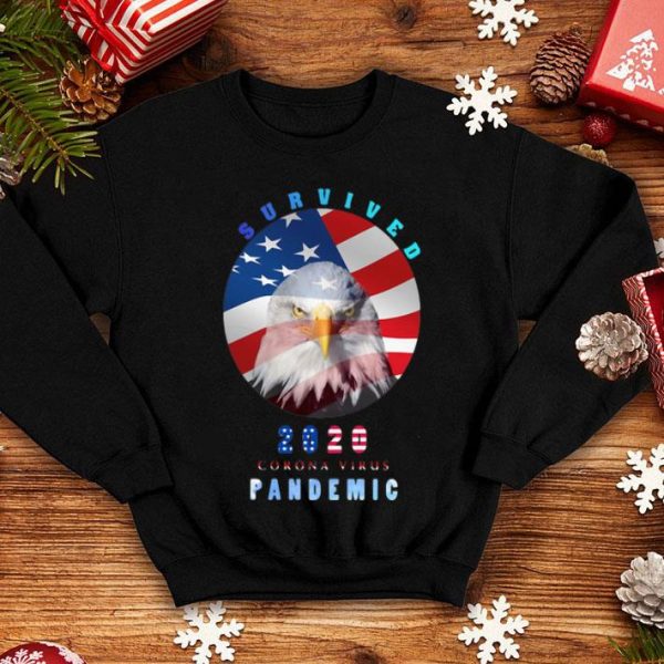 Eagle Survived 2020 Corona Virus Pandemic American Flag