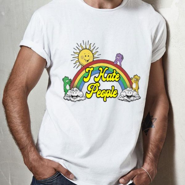 Bear Rainbow I Hate People shirt