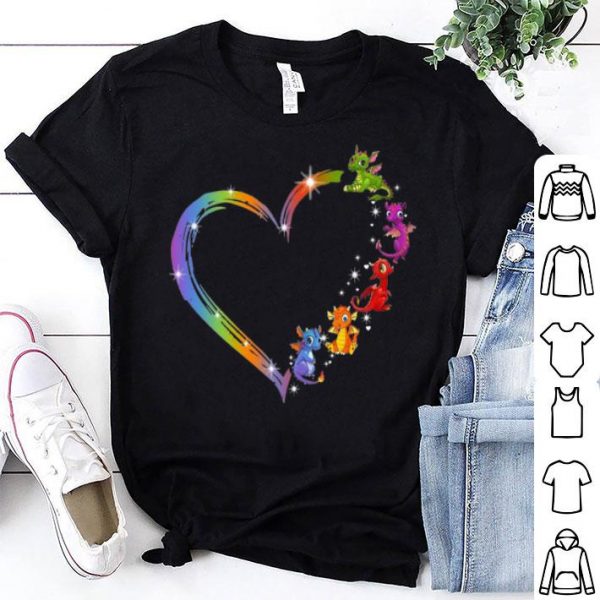 Dragons Heart Rainbow Heart shirt