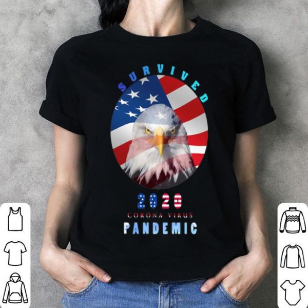 Eagle Survived 2020 Corona Virus Pandemic American Flag