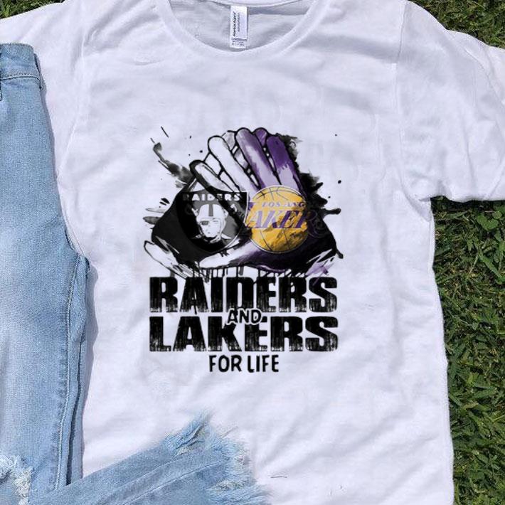 Oakland Raiders And Los Angeles Lakers For Life shirt