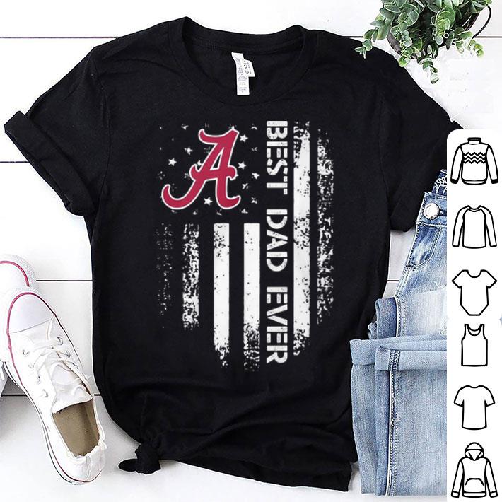 Alabama Crimson Tide Best Dad Ever American Flag Father's Day shirt