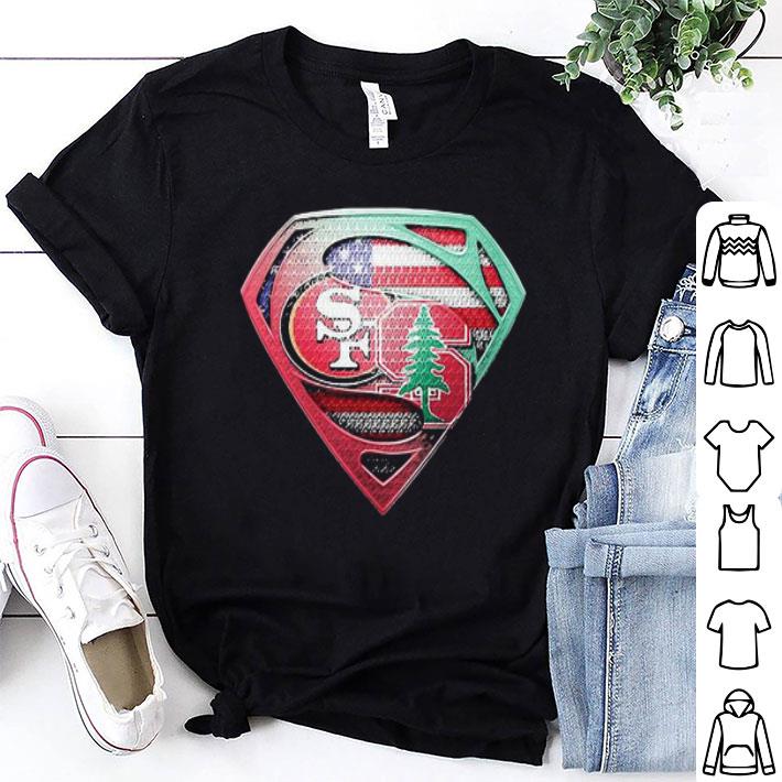 Superman American Flag San Francisco 49ers And Stanford Cardinal shirt