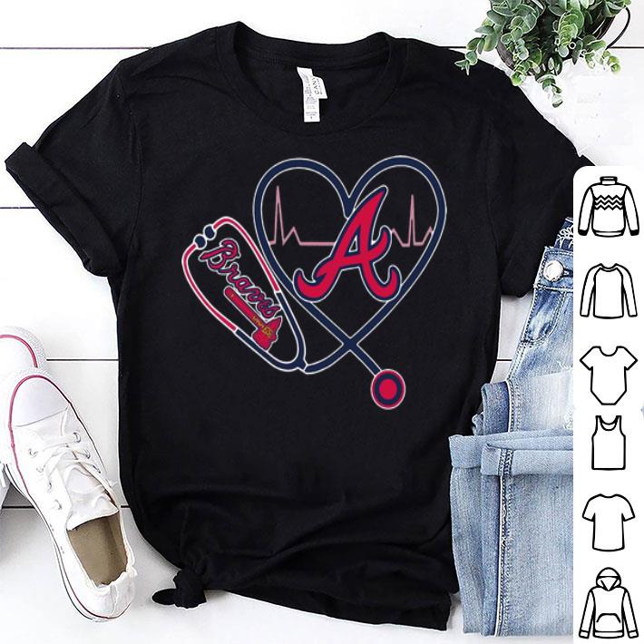 Atlanta Braves Nurse Heartbeat Stethoscope shirt