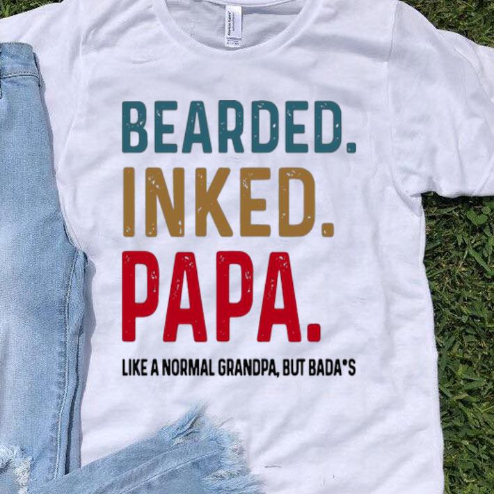 Bearded Inked Papa Like A Normal Grandpa But Bada's shirt