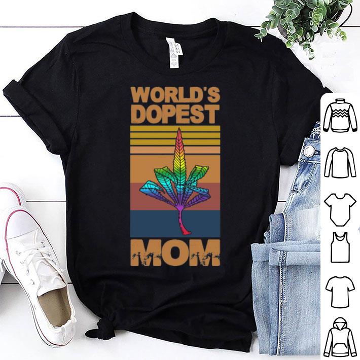 Vintage Weed Middle Finger World’s Dopest Mom shirt